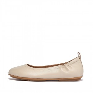 Fitflop Allegro Soft Women's Ballet Flats Beige | IE-XCRU-18703