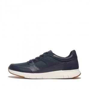 Fitflop Anatomiflex Fabric Polyester Men's Sneakers Navy | IE-NTXU-95368