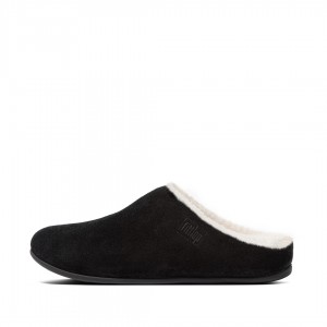 Fitflop Chrissie Shearling Women's Slippers Black | IE-HXJF-71903