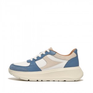 Fitflop F-Mode Fabric Women's Sneakers Blue | IE-HWAG-63578