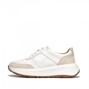 Fitflop F-Mode Flatforms Women's Sneakers White | IE-SGPI-23960