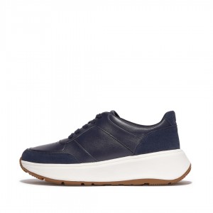 Fitflop F-Mode Flatforms Women's Sneakers Navy | IE-EBJV-78215