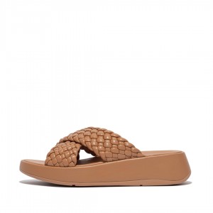 Fitflop F-Mode Slides Women's Slides Brown | IE-GRXK-96357