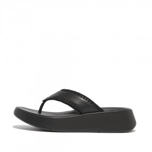 Fitflop F-Mode Toe Thongs Women's Thongs Black | IE-WJGU-81092