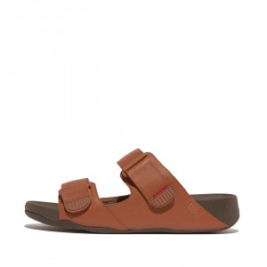 Fitflop Gogh Moc Men's Slides Dark Brown | IE-ACRP-37028