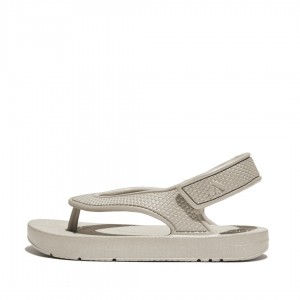 Fitflop Iqushion Eva Back Straps Kids'' Flip Flops Silver | IE-RUBA-43819