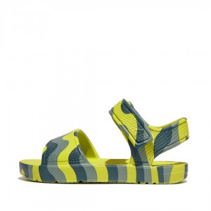 Fitflop Iqushion Eva Kids'' Back-Strap Sandals Light Green | IE-BLUK-34581