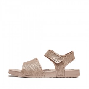 Fitflop Iqushion Rubber Kids'' Back-Strap Sandals Gold | IE-HVZU-43960