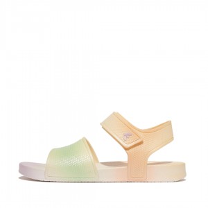 Fitflop Iqushion Rubber Kids'' Back-Strap Sandals White | IE-DAYI-57183