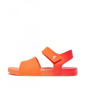 Fitflop Iqushion Rubber Kids'' Back-Strap Sandals Red | IE-HBPA-95180