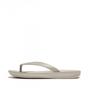 Fitflop Iqushion Rubber Kids'' Flip Flops Silver | IE-ORGD-41759