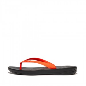 Fitflop Iqushion Rubber Men's Flip Flops Orange | IE-CXFP-70845