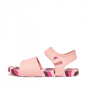 Fitflop Iqushion Rubber Tpu Kids'' Back-Strap Sandals Red | IE-BIZG-18469