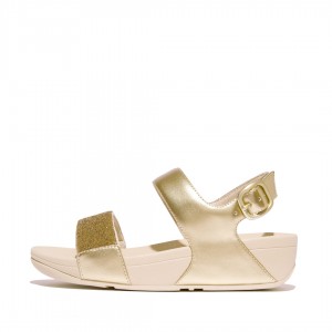 Fitflop Lulu Microfibre Faux Leather (Pu) Women's Back-Strap Sandals Gold | IE-OUES-91820