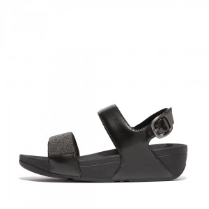 Fitflop Lulu Microfibre Faux Leather (Pu) Women's Back-Strap Sandals Black | IE-FCLP-32785