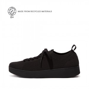 Fitflop Rally E01 Multi Knit Women's Sneakers Black | IE-LZYS-34268