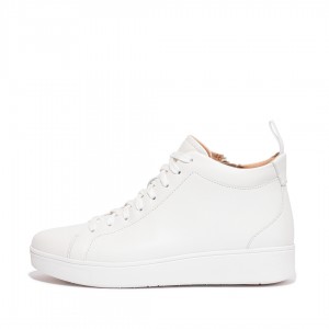 Fitflop Rally High Top Women's Sneakers White | IE-DUNC-68704