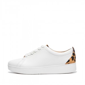 Fitflop Rally Leopard Back Women's Sneakers White / Leopard | IE-WSBE-08156