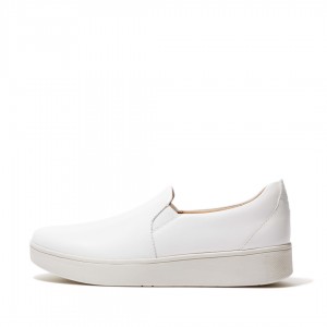 Fitflop Rally Slip On Skate Women's Sneakers White | IE-UCMQ-05826