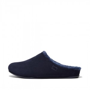 Fitflop Shove Men's Slippers Blue | IE-UGSX-13904