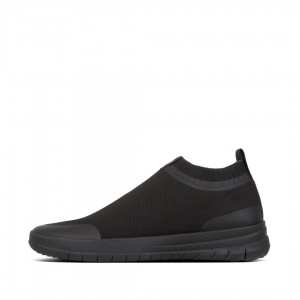 Fitflop Uberknit Nylon Mix Knit Tpu Rubber Men's Sneakers Black | IE-BPJT-98564