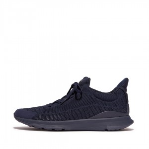 Fitflop Vitamin Ffx Knit Sports Men's Sneakers Navy | IE-BJEZ-81672