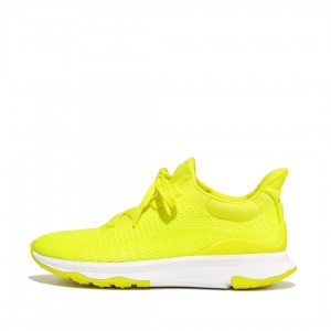 Fitflop Vitamin Ffx Polyester Knit Lycra Tpu Women's Sneakers Yellow | IE-WIHK-36705