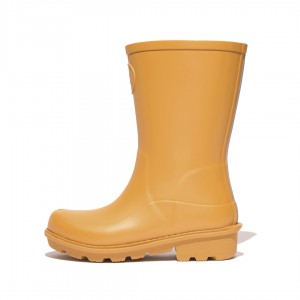 Fitflop Wonderwelly Natural Mix Welly Kids'' Rubber Boots Yellow | IE-XGLJ-38092