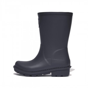 Fitflop Wonderwelly Natural Mix Welly Kids'' Rubber Boots Black | IE-UCGT-85670