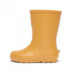 Fitflop Wonderwelly Natural Rubber Mix Kids'' Rain Boots Yellow | IE-CKIL-74583