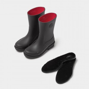 Fitflop Wonderwelly Shearling Ankle Boots Women's Insoles Black | IE-SIOA-98473