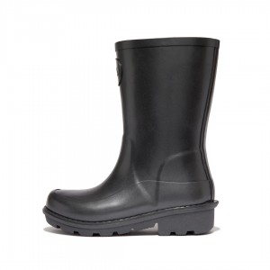 Fitflop Wonderwelly Welly Kids'' Rubber Boots Black | IE-RXMD-92473