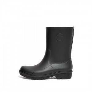 Fitflop Wonderwelly Women's Rain Boots Black | IE-REAL-34659