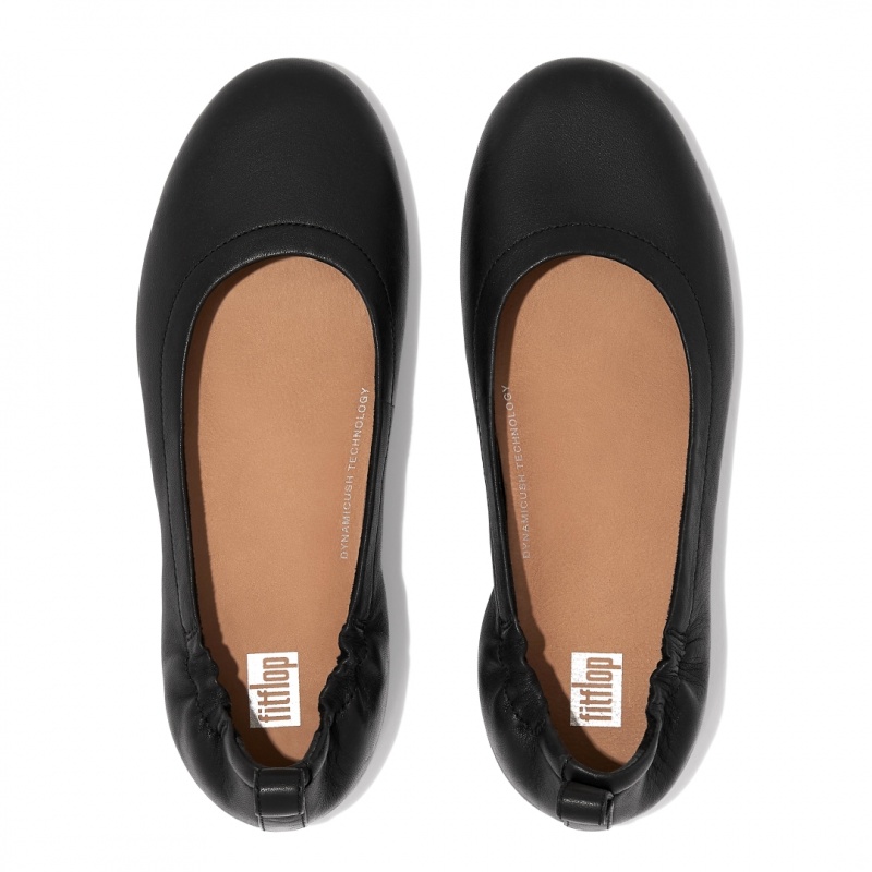 Fitflop Allegro Soft Women's Ballet Flats Black | IE-JMKX-06825