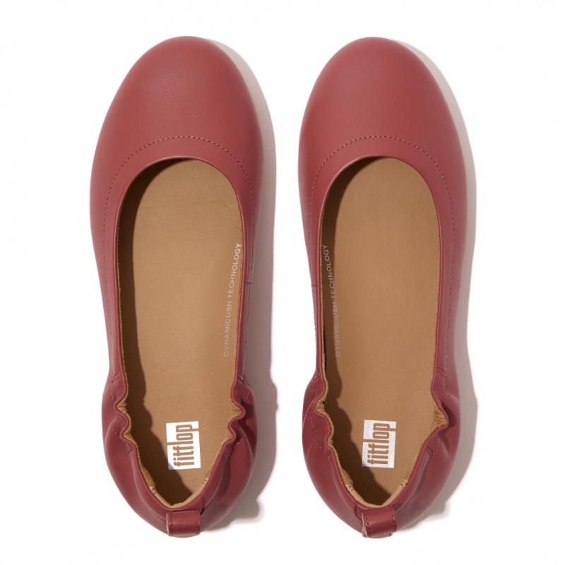 Fitflop Allegro Soft Women's Ballet Flats Red | IE-CITD-30862