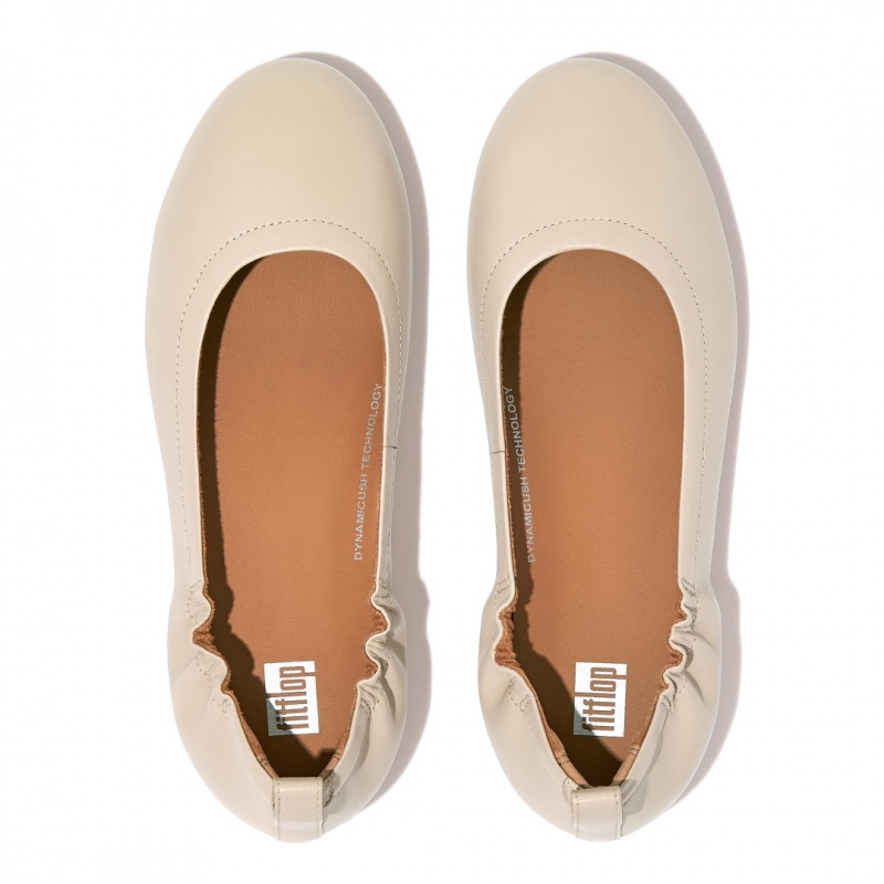 Fitflop Allegro Soft Women's Ballet Flats Beige | IE-XCRU-18703