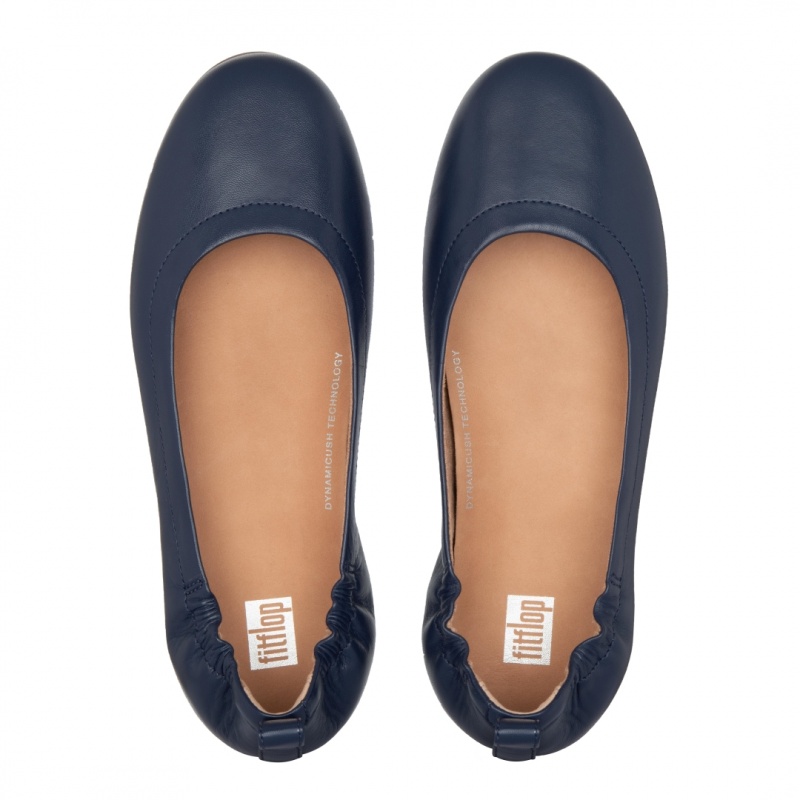 Fitflop Allegro Soft Women's Ballet Flats Navy | IE-ZARW-63859