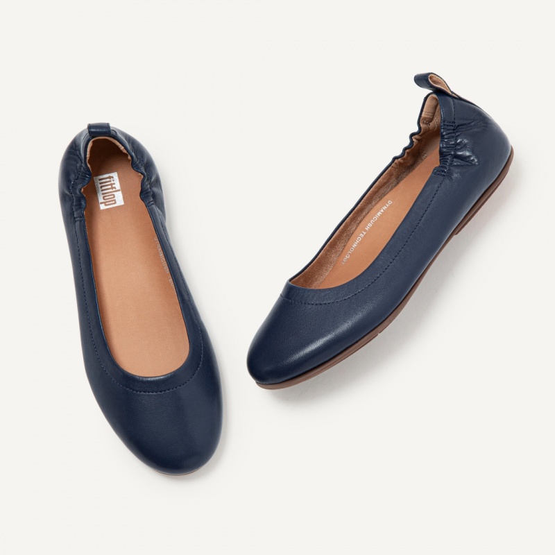 Fitflop Allegro Soft Women's Ballet Flats Navy | IE-ZARW-63859