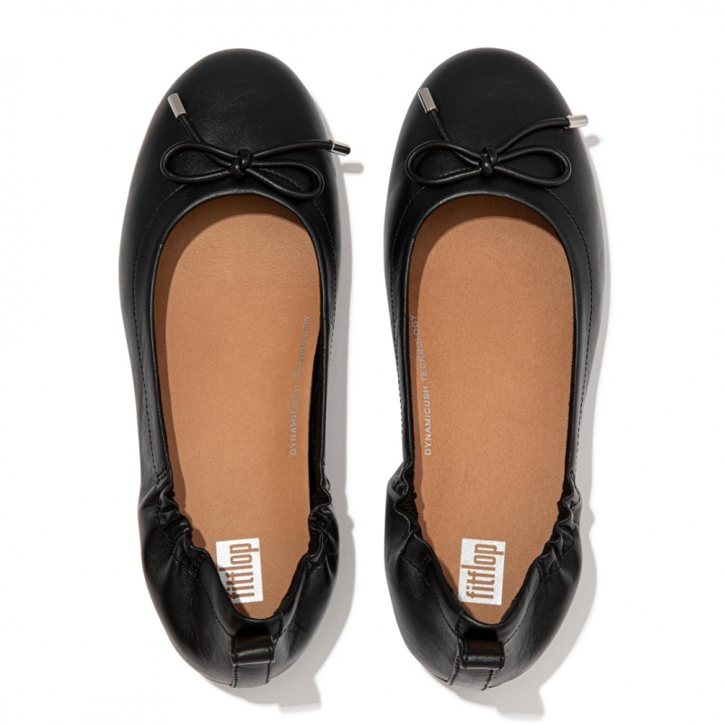 Fitflop Allegro Women's Ballet Flats Black | IE-PAIC-38490