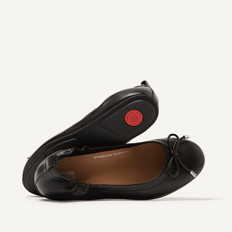 Fitflop Allegro Women's Ballet Flats Black | IE-PAIC-38490