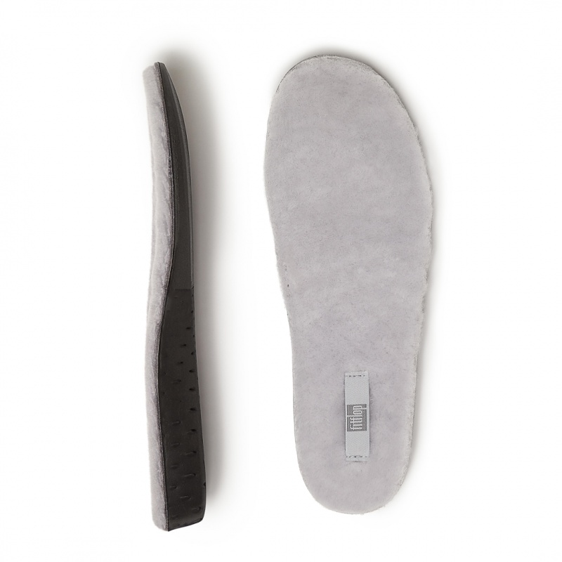 Fitflop Chrissie Shearling Slippers Women's Insoles Grey | IE-ERCA-93814