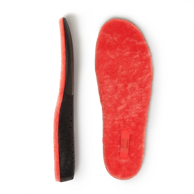 Fitflop Chrissie Shearling Slippers Women's Insoles Orange | IE-QVUZ-89452