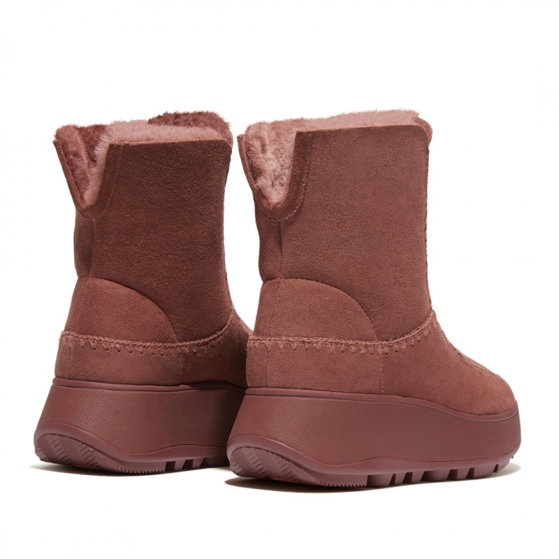 Fitflop F-Mode Double Faced Shearling Women's Boots Brown | IE-SKVQ-06724