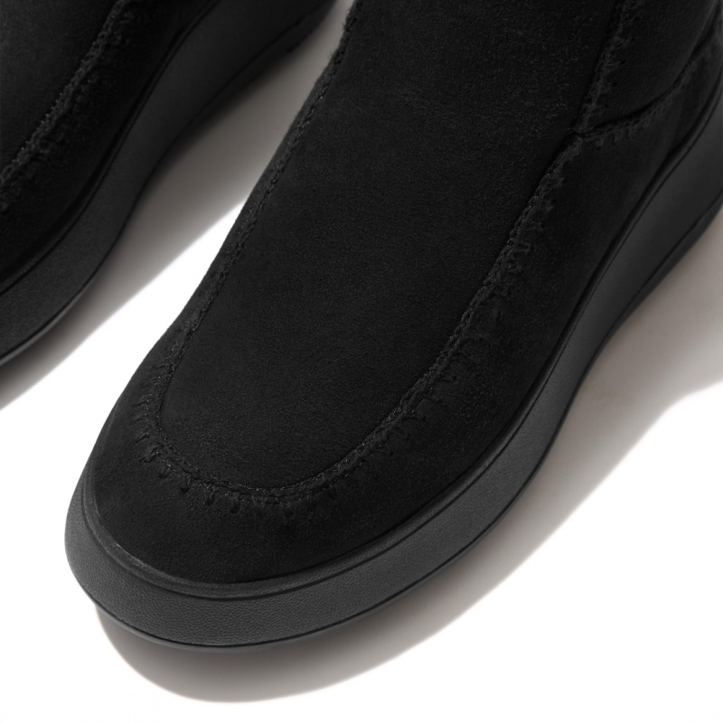 Fitflop F-Mode Double Faced Shearling Women's Boots Black | IE-VUWL-26910