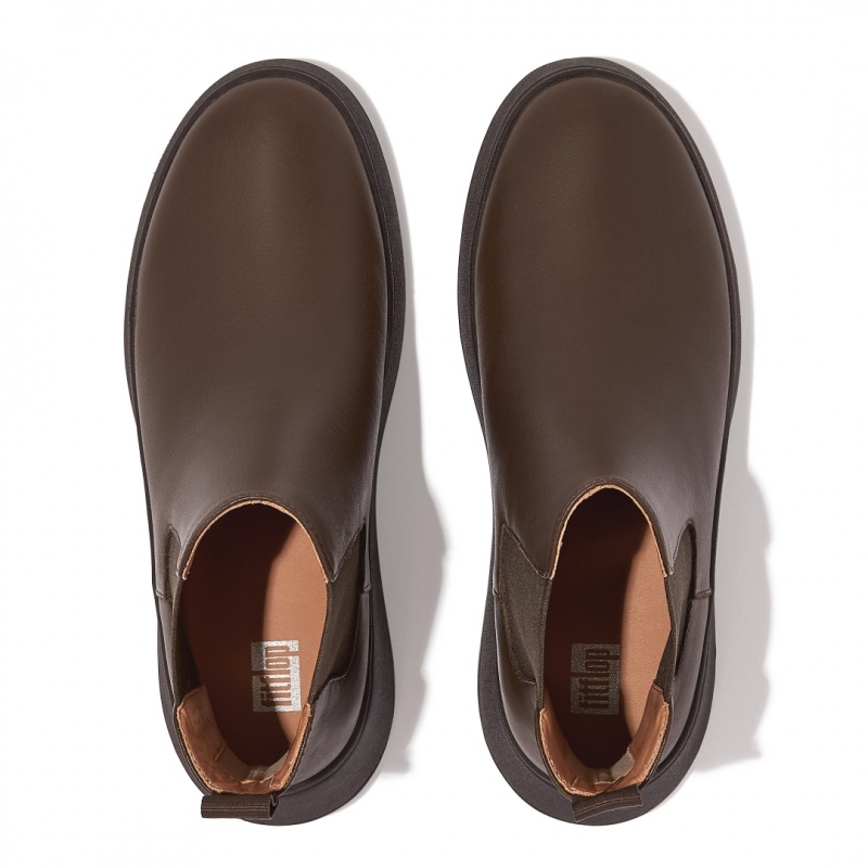 Fitflop F-Mode Flatform Women's Chelsea Boots Brown | IE-VSQU-16257