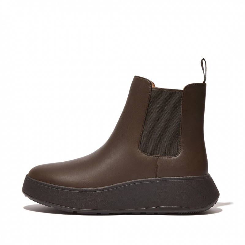 Fitflop F-Mode Flatform Women\'s Chelsea Boots Brown | IE-VSQU-16257