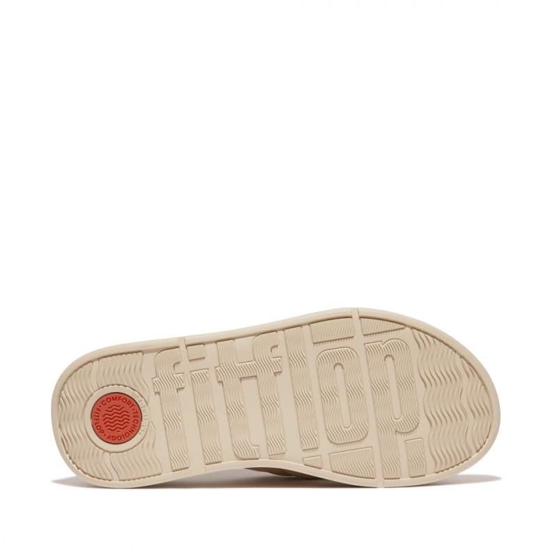 Fitflop F-Mode Slides Women's Slides Grey Beige | IE-TYUA-70542