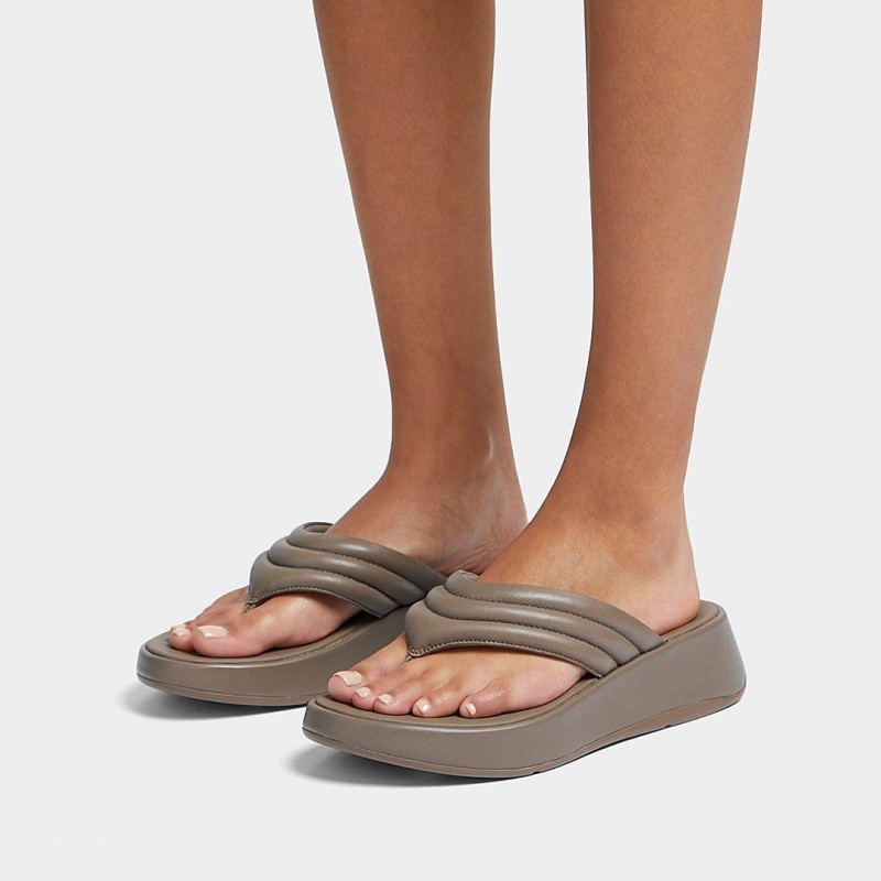 Fitflop F-Mode Toe Thongs Women's Thongs Grey | IE-SMYC-56793