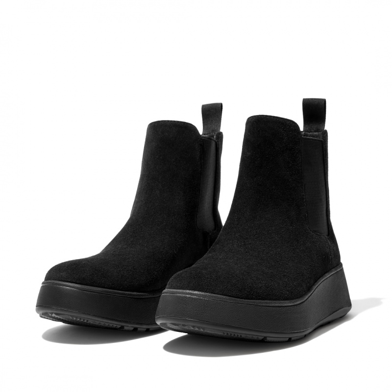 Fitflop F-Mode Women's Chelsea Boots Black | IE-VODA-39514