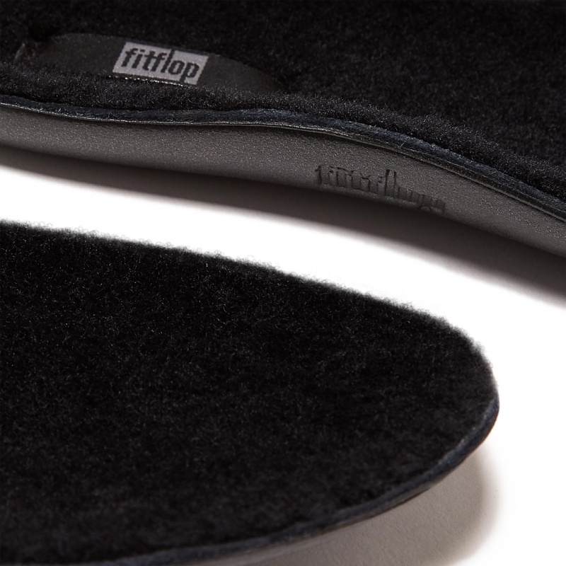 Fitflop F Mode Shearling Boots Women's Insoles Black | IE-EWMS-32590